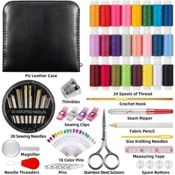 Sewing Kit for Adults and Kids 24 Color Threads Beginners Sewing Supplies - Picture 6 of 6